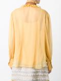 velvet collar blouse