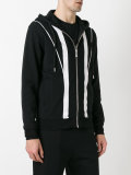 contrast zip up hoodie 