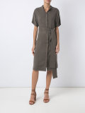 lace up detail dress