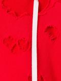deconstructed distressed hoodie 
