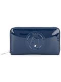 embossed zipped wallet
