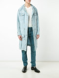 denim style hooded jacket