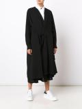 string detail oversized coat