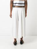 pleated cropped trousers