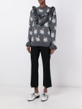 swan print knitted top