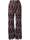 floral macrame trousers