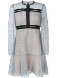 open knit flared dress