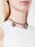 skull & crossbones choker necklace