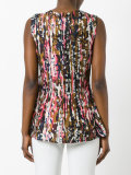 watercolour print knot detail top