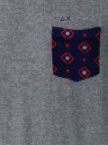 crew neck printed pocket jumper
