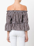 off shoulder checked top 