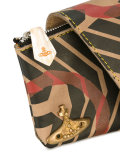 geometric print asymmetric clutch