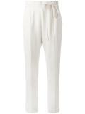 high-waisted trousers