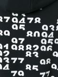 numbers print hoodie
