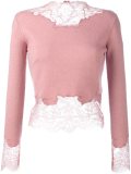 lace detail crop top