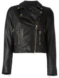cropped leather jacket