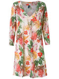 tropical print beach dress
