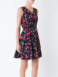 floral print v neck dress