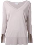 deep v-neck jumper