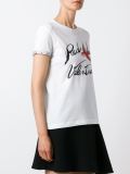 bird print T-shirt