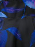 deep V-neck flared dress