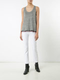 beaded fray tank top