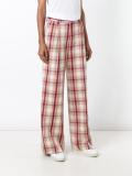 plaid straight trousers