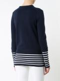 stripes detail ribbed trim sweatshirt 