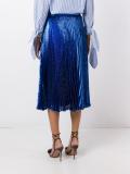pleated mid-length skirt