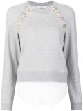 button detailing sweatshirt