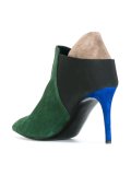 colour block stiletto boots