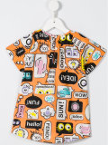 monster print blouse