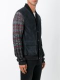 contrast sleeve padded jacket