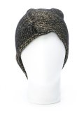 metallic knit beanie