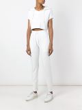 hooded cropped sweatshirt
