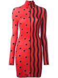 multi print collared dress