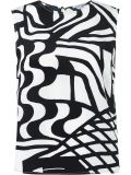 sleeveless printed blouse