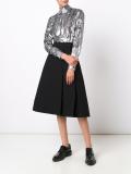 zip-up turtleneck blouse
