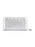 metallic zip around wallet
