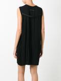 pleated back sleeveless dress