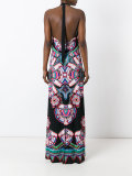 abstract print halterneck dress