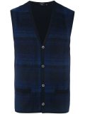 plaid cardigan vest