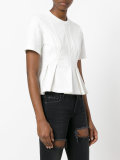 short-sleeved flared top