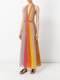 metallic stripes dress