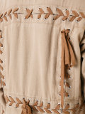 denim lace-up jacket 