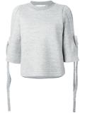 slit sleeves sweatshirt