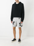 distressed denim shorts