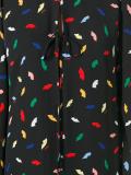 lips print shift dress