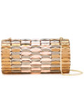 metallic jewel embellished clutch
