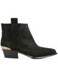 contrast panel ankle boots